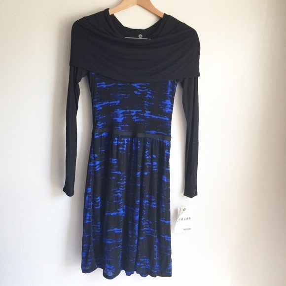 Pieces Kensie Dresses Nwt Pieces Kensie Fit Flare Cowl Neck Dress Xs Poshmark